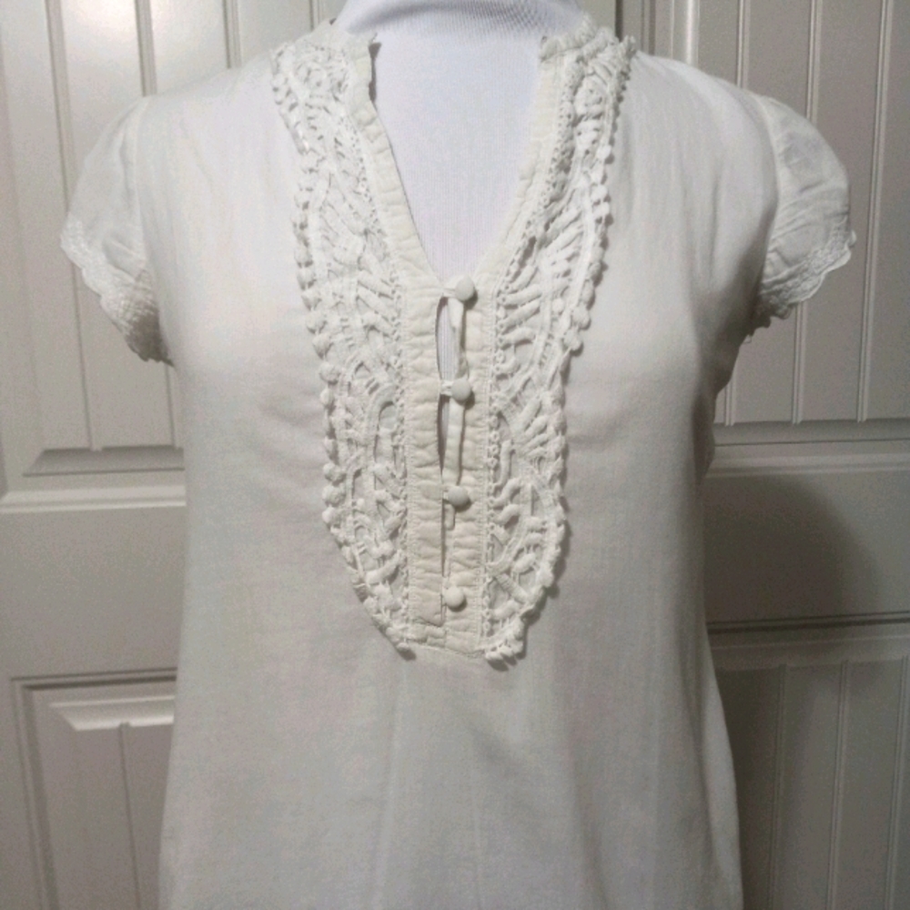 Converse One Star Women White Knit Tank W/Lace Tri